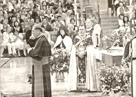 Cardinal Roger Mahoney offering the altar of his Cathedral to heretics